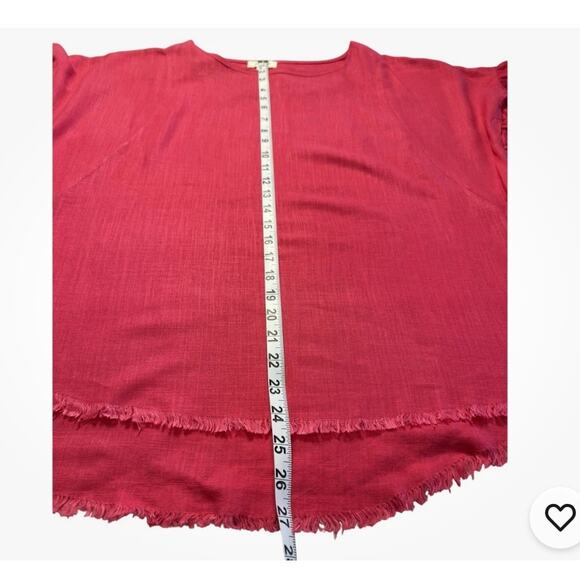 UMGEE LINEN TOPS BUNDLE Ruffle Cap Sleeve Raw Hem Boho Boxy Vacation Resort Lg - Picture 3 of 7